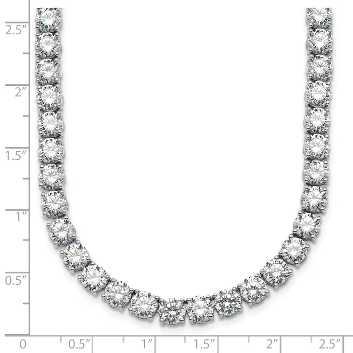 Necklaces Goldia 14k White Gold 56 14 Ct Lab Grown Diamond VSSI G Round 18 inch Straight Tennis Necklace