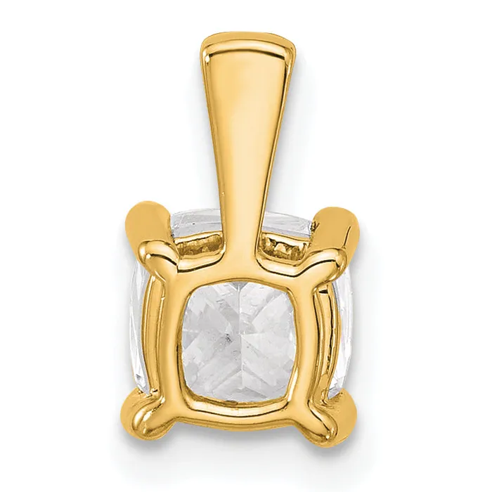 Necklaces Goldia 14k Yellow Gold 1 12 Ct Lab Grown Diamond VSSI G Cushion Four Prong Pendant