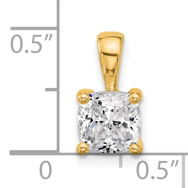 Necklaces Goldia 14k Yellow Gold 1 12 Ct Lab Grown Diamond VSSI G Cushion Four Prong Pendant