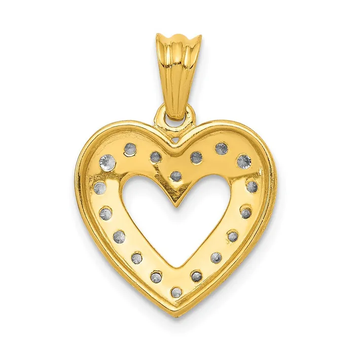 Necklaces Goldia 14K Yellow Gold 14ct Real Diamond Heart Pendant