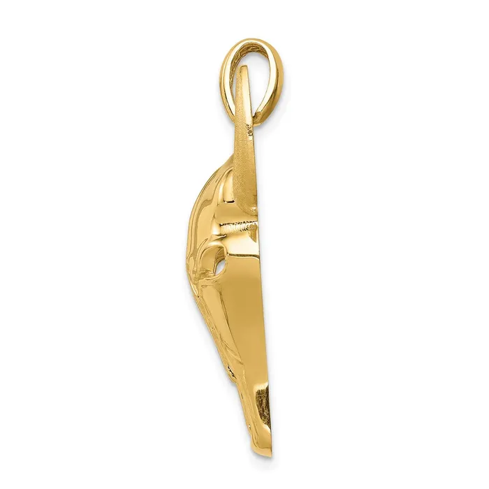 Necklaces Goldia 14k Yellow Gold Steer Skull Pendant