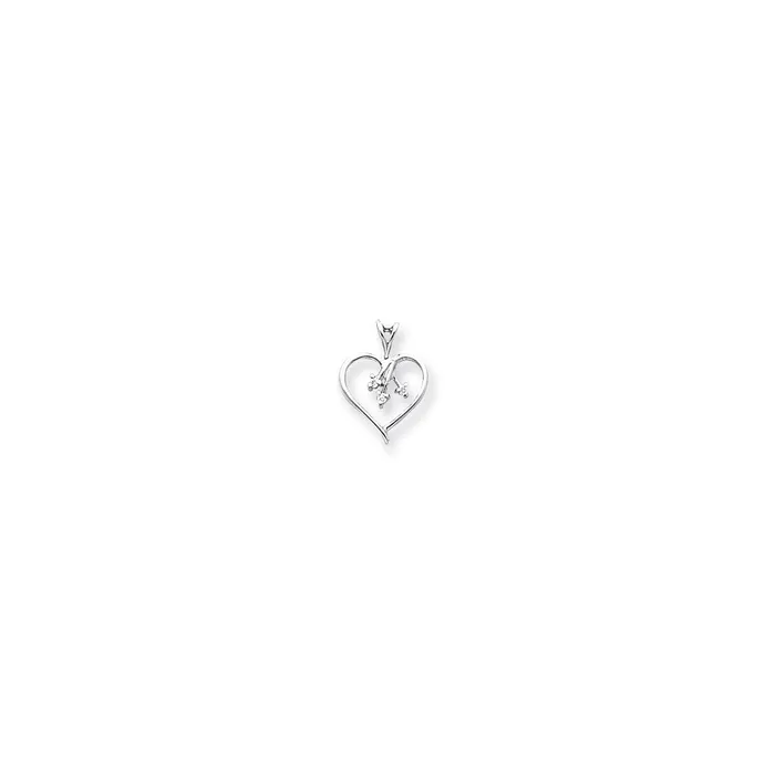 Necklaces goldiaca 14k White Gold VS Diamond heart pendant