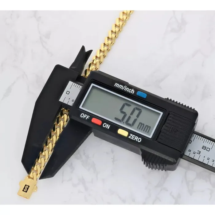 Necklaces Goldiacom 14K Yellow Gold Miami Cuban 5mm Royal Monaco Curb Link Chain Necklace 18 30