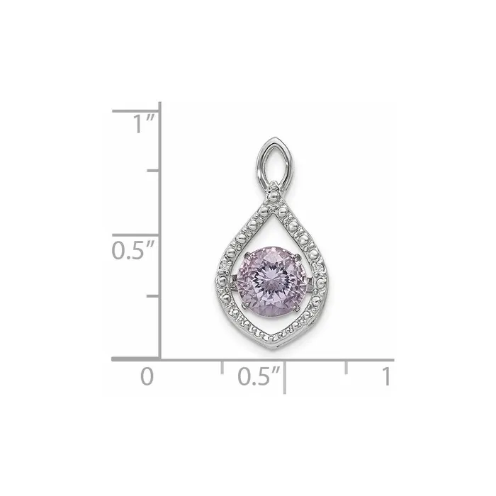 Necklaces Goldia Sterling Silver Diamond u0026 Vibrant Pink Amethyst Pendant