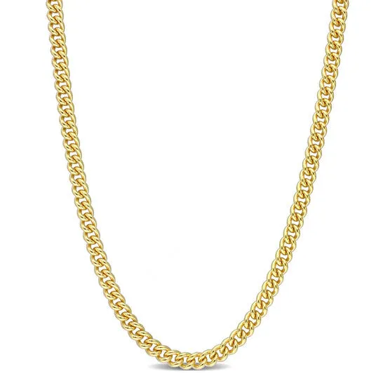 Necklaces JMS always Original AMOUR 44mm Curb Link Chain Necklace In Yellow Plated Sterling Silver 20 In Necklaces JMS always Original AMOUR 44mm Curb Link Chain Necklace In Yellow Plated Sterling Silver 20 In