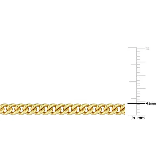 Necklaces JMS always Original AMOUR 44mm Curb Link Chain Necklace In Yellow Plated Sterling Silver 20 In Necklaces JMS always Original AMOUR 44mm Curb Link Chain Necklace In Yellow Plated Sterling Silver 20 In