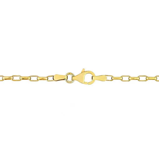 Necklaces JMS always Original AMOUR Fancy Rectangular Rolo Chain Necklace In Yellow Plated Sterling Silver 18 In Necklaces JMS always Original AMOUR Fancy Rectangular Rolo Chain Necklace In Yellow Plated Sterling Silver 18 In