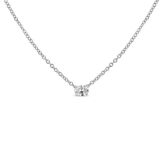 Necklaces JMS always Original Haus of Brilliance 14K White Gold 15 Cttw Lab Grown Oval Solitaire Diamond East West 18 Pendant Necklace FG Color VS2SI1 Clarity Necklaces JMS always Original Haus of Brilliance 14K White Gold 15 Cttw Lab Grown Oval Solitaire Diamond East West 18 Pendant Necklace FG Color VS2SI1 Clarity