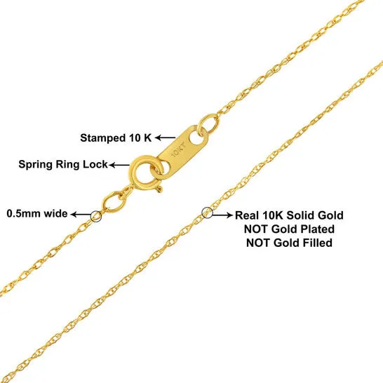 Necklaces JMS always Original Haus of Brilliance Solid 10k Yellow Gold 05MM Rope Chain Necklace Unisex Chain Size 18 Inches Necklaces JMS always Original Haus of Brilliance Solid 10k Yellow Gold 05MM Rope Chain Necklace Unisex Chain Size 18 Inches