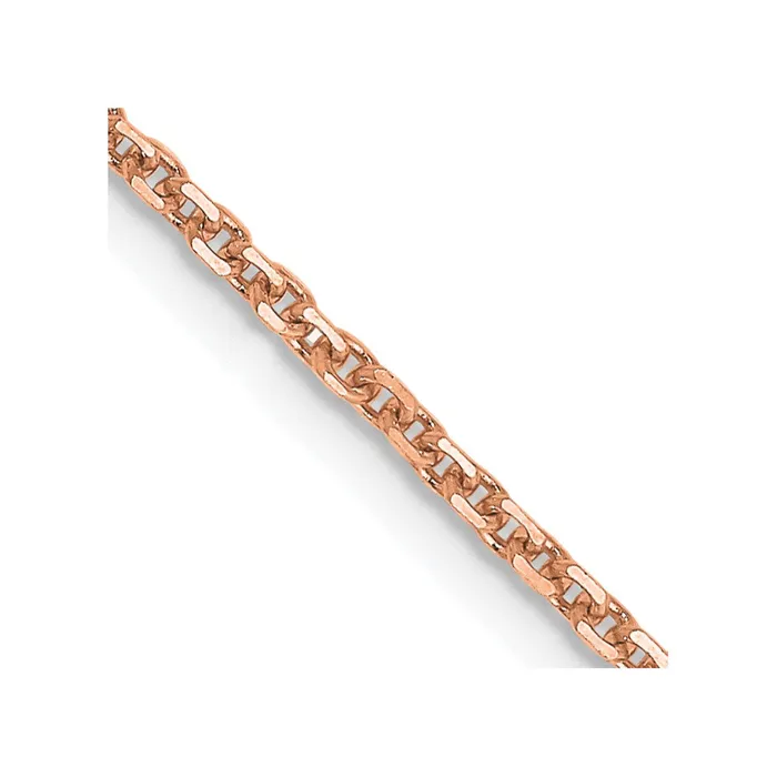 Necklaces MDS 14K Rose Gold 22 inch 14mm Diamondcut Cable with Lobster Clasp Chain Necklace Necklaces MDS 14K Rose Gold 22 inch 14mm Diamondcut Cable with Lobster Clasp Chain Necklace