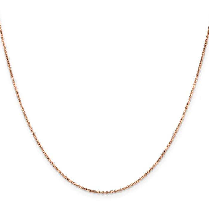 Necklaces MDS 14K Rose Gold 22 inch 14mm Diamondcut Cable with Lobster Clasp Chain Necklace Necklaces MDS 14K Rose Gold 22 inch 14mm Diamondcut Cable with Lobster Clasp Chain Necklace