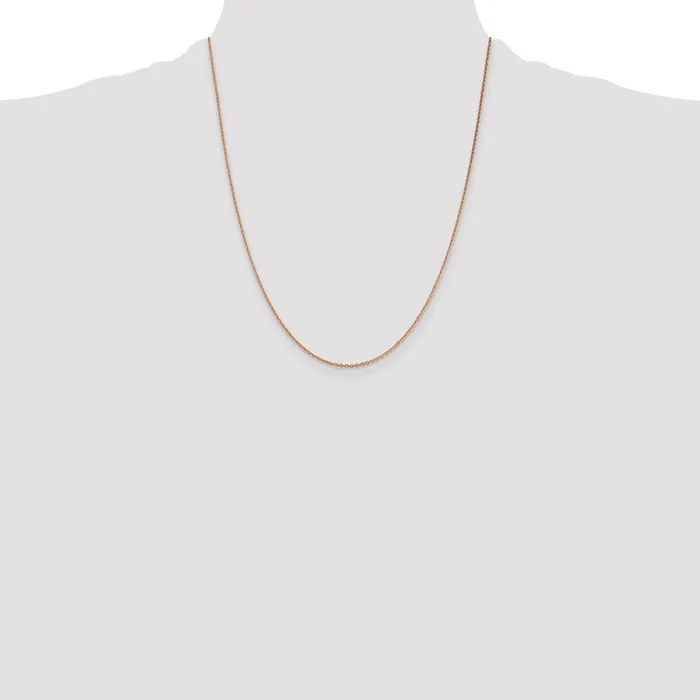 Necklaces MDS 14K Rose Gold 22 inch 14mm Diamondcut Cable with Lobster Clasp Chain Necklace Necklaces MDS 14K Rose Gold 22 inch 14mm Diamondcut Cable with Lobster Clasp Chain Necklace