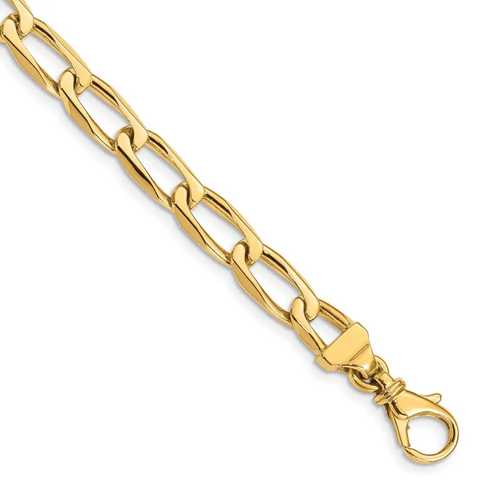 Necklaces MDS Solid 14K Yellow Gold 24 inch 65mm Hand Polished Fancy Open Link with Fancy Lobster Clasp Chain Necklace Necklaces MDS Solid 14K Yellow Gold 24 inch 65mm Hand Polished Fancy Open Link with Fancy Lobster Clasp Chain Necklace