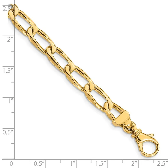 Necklaces MDS Solid 14K Yellow Gold 24 inch 65mm Hand Polished Fancy Open Link with Fancy Lobster Clasp Chain Necklace Necklaces MDS Solid 14K Yellow Gold 24 inch 65mm Hand Polished Fancy Open Link with Fancy Lobster Clasp Chain Necklace