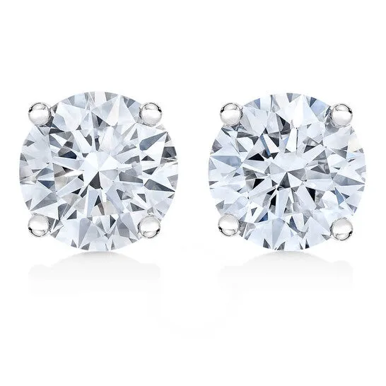 Original 10K White Gold 12 Cttw Lab Created Round Brilliant Cut White Diamond Classic 4Prong Solitaire Stud Earrings EF Color VVS2VS1 Clarity JMS always Earrings Original 10K White Gold 12 Cttw Lab Created Round Brilliant Cut White Diamond Classic 4Prong Solitaire Stud Earrings EF Color VVS2VS1 Clarity JMS always Earrings