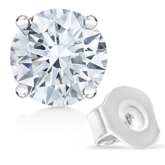 Original 10K White Gold 12 Cttw Lab Created Round Brilliant Cut White Diamond Classic 4Prong Solitaire Stud Earrings EF Color VVS2VS1 Clarity JMS always Earrings Original 10K White Gold 12 Cttw Lab Created Round Brilliant Cut White Diamond Classic 4Prong Solitaire Stud Earrings EF Color VVS2VS1 Clarity JMS always Earrings
