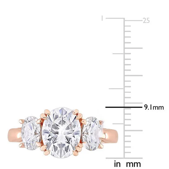 Original Amour 10k Rose Gold 3 CT TGW Created White Moissanite 3 Stone Ring JMS always Rings Original Amour 10k Rose Gold 3 CT TGW Created White Moissanite 3 Stone Ring JMS always Rings