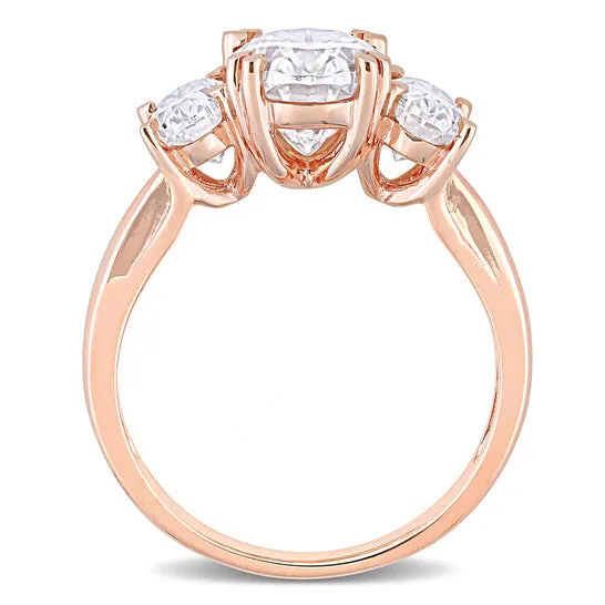 Original Amour 10k Rose Gold 3 CT TGW Created White Moissanite 3 Stone Ring JMS always Rings Original Amour 10k Rose Gold 3 CT TGW Created White Moissanite 3 Stone Ring JMS always Rings