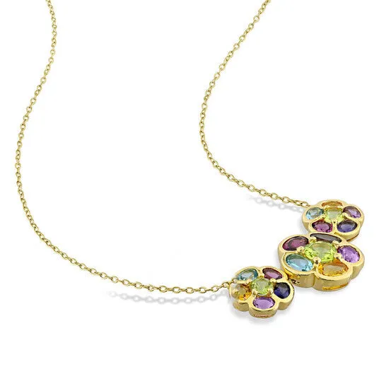 Original AMOUR 5 34 CT TGW Rhodolite Swissblue Topaz Citrine Amethyst Iolite Peridot Flower Pendant with Chain In Yellow Plated Sterling Silver JMS always Necklaces Original AMOUR 5 34 CT TGW Rhodolite Swissblue Topaz Citrine Amethyst Iolite Peridot Flower Pendant with Chain In Yellow Plated Sterling Silver JMS always Necklaces