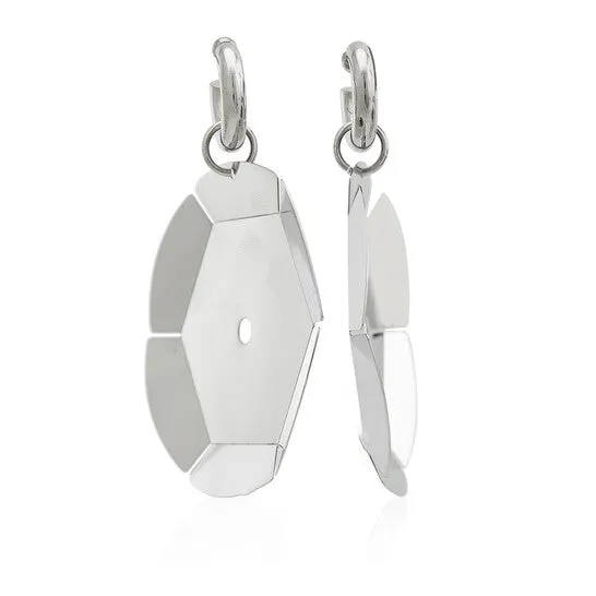 Original Burberry Ladies Silver PalladiumPlated Paillette Hoop Earrings JMS always Earrings Original Burberry Ladies Silver PalladiumPlated Paillette Hoop Earrings JMS always Earrings