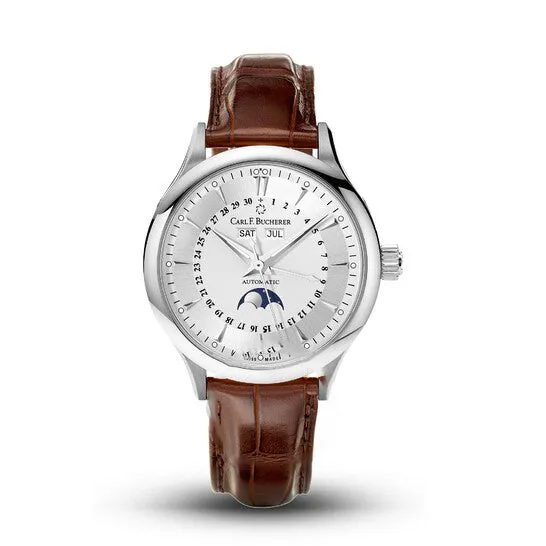 Original Carl F Bucherer Manero Moonphase Quartz Silver Dial Watch 0010909021301 JMS always Watches Original Carl F Bucherer Manero Moonphase Quartz Silver Dial Watch 0010909021301 JMS always Watches
