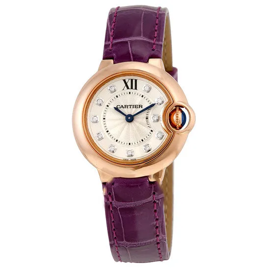 Original Cartier Ballon Bleu Silver Dial Diamond 18kt Rose Gold Ladies Watch WJBB0019 JMS always Earrings Original Cartier Ballon Bleu Silver Dial Diamond 18kt Rose Gold Ladies Watch WJBB0019 JMS always Earrings
