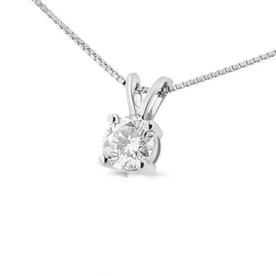 Original Haus of Brilliance 14K White Gold 14 Cttw Round Cut Lab Grown White Diamond 4Prong Solitaire Pendant Necklace FG Color VS2SI1 Clarity 18 JMS always Necklaces Original Haus of Brilliance 14K White Gold 14 Cttw Round Cut Lab Grown White Diamond 4Prong Solitaire Pendant Necklace FG Color VS2SI1 Clarity 18 JMS always Necklaces