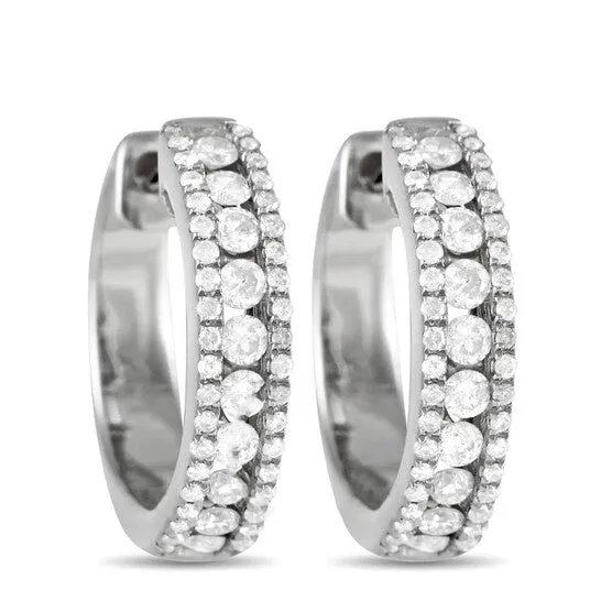 Original LB Exclusive 14K White Gold 050ct Diamond Hoop Earrings JMS always Earrings Original LB Exclusive 14K White Gold 050ct Diamond Hoop Earrings JMS always Earrings