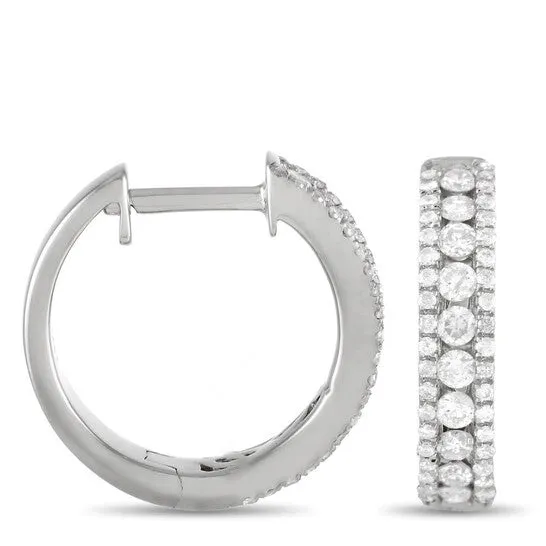 Original LB Exclusive 14K White Gold 050ct Diamond Hoop Earrings JMS always Earrings Original LB Exclusive 14K White Gold 050ct Diamond Hoop Earrings JMS always Earrings