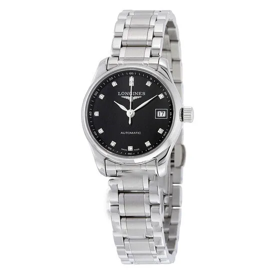 Original Longines Master Automatic Black Diamond Dial Ladies Watch L21284576 JMS always Watches Original Longines Master Automatic Black Diamond Dial Ladies Watch L21284576 JMS always Watches