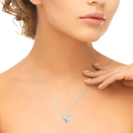 Original Maulijewels 035 Carat Heart Shape White Diamond Pendant In 10K White Gold With 18 10k White Gold Plated Sterling Silver Box Chain JMS always Necklaces Original Maulijewels 035 Carat Heart Shape White Diamond Pendant In 10K White Gold With 18 10k White Gold Plated Sterling Silver Box Chain JMS always Necklaces