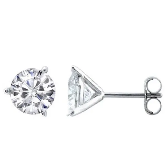Original Maulijewels 14k White Gold Round Stud Earrings With 030 Carat Natural White Diamonds IJ I2I3 JMS always Earrings Original Maulijewels 14k White Gold Round Stud Earrings With 030 Carat Natural White Diamonds IJ I2I3 JMS always Earrings