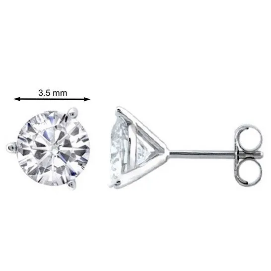 Original Maulijewels 14k White Gold Round Stud Earrings With 030 Carat Natural White Diamonds IJ I2I3 JMS always Earrings Original Maulijewels 14k White Gold Round Stud Earrings With 030 Carat Natural White Diamonds IJ I2I3 JMS always Earrings