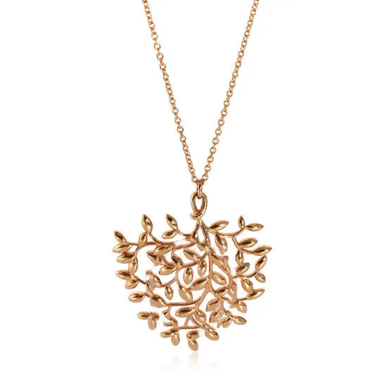 Original PreOwned Tiffany Co Paloma Picasso Large Olive Leaf Pendant in 18K Rose Gold JMS always PreStyled Sets Original PreOwned Tiffany Co Paloma Picasso Large Olive Leaf Pendant in 18K Rose Gold JMS always PreStyled Sets
