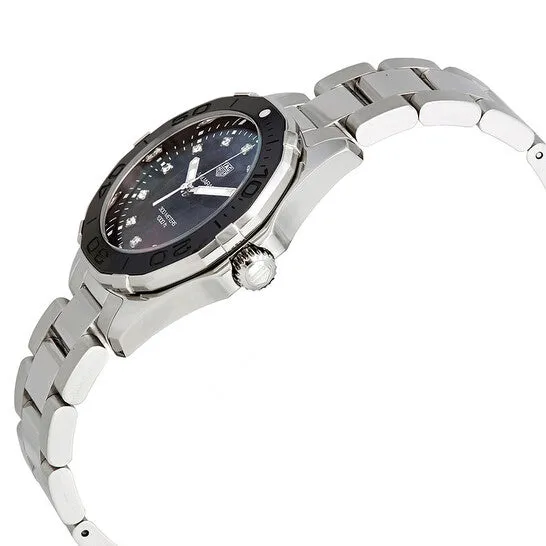 Original Tag Heuer Aquaracer Black Mother of Pearl Diamond Dial Ladies Watch WAY131MBA0748 JMS always Watches Original Tag Heuer Aquaracer Black Mother of Pearl Diamond Dial Ladies Watch WAY131MBA0748 JMS always Watches