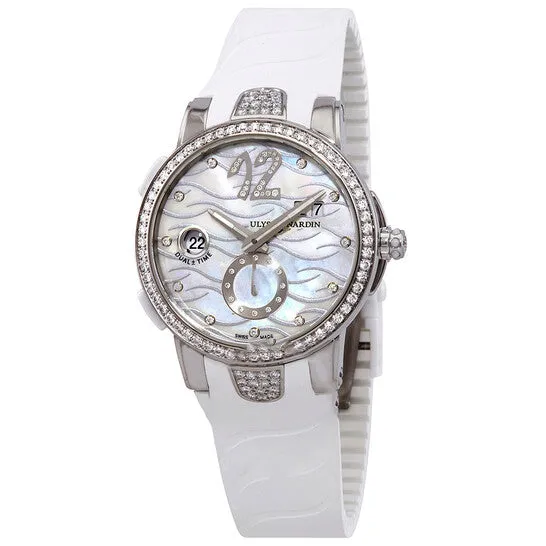 Original Ulysse Nardin Executive Dual Time Automatic Mother of Pearl Diamond Dial Ladies Rubber Watch 24310B3C691 JMS always Watches Original Ulysse Nardin Executive Dual Time Automatic Mother of Pearl Diamond Dial Ladies Rubber Watch 24310B3C691 JMS always Watches