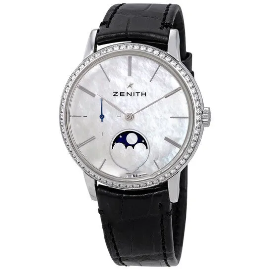 Original Zenith Elite White Mother of Pearl Dial Ladies Diamond Watch 16232069280C714 JMS always Watches Original Zenith Elite White Mother of Pearl Dial Ladies Diamond Watch 16232069280C714 JMS always Watches