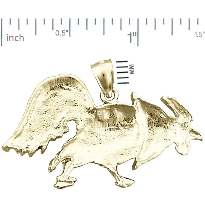 PreStyled Sets 14K Gold Pecking Rooster Pendant Goldia