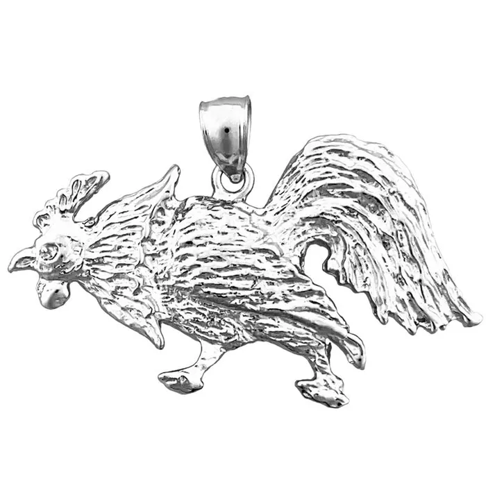 PreStyled Sets 14K Gold Pecking Rooster Pendant Goldia