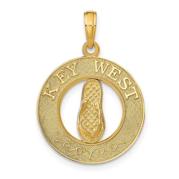 PreStyled Sets 14k Yellow Gold KEY WEST Flip Flop Pendant Goldia