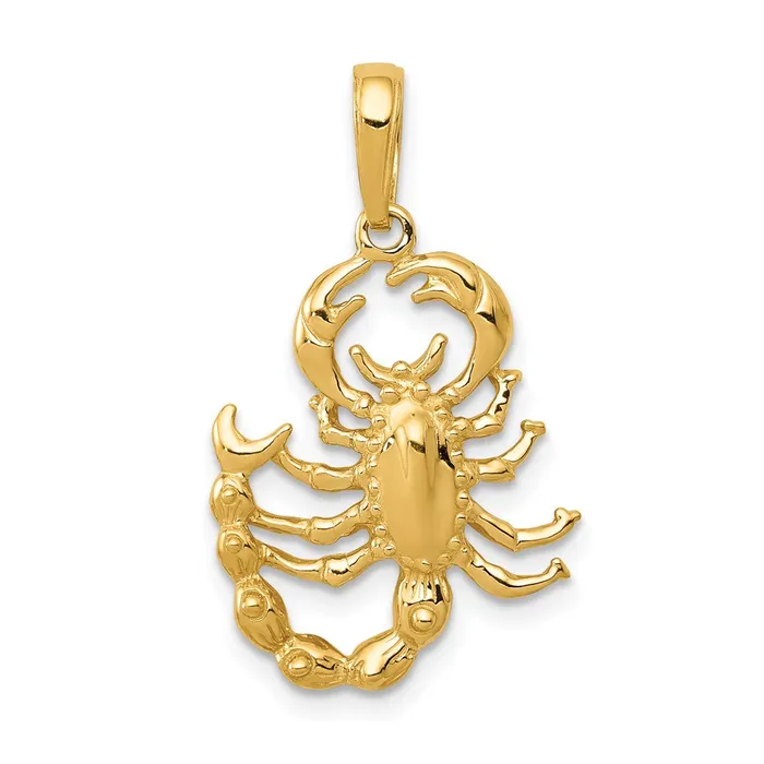 PreStyled Sets 14k Yellow Gold Scorpion Pendant Goldia