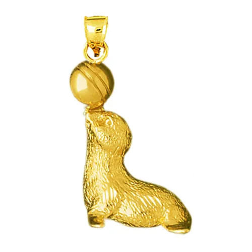 PreStyled Sets Goldia 14K Gold Sea Lion Pup Pendant