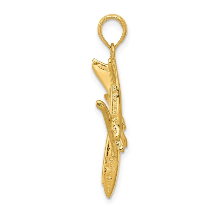 PreStyled Sets Goldia 14k Yellow Gold 3D Jet Pendant