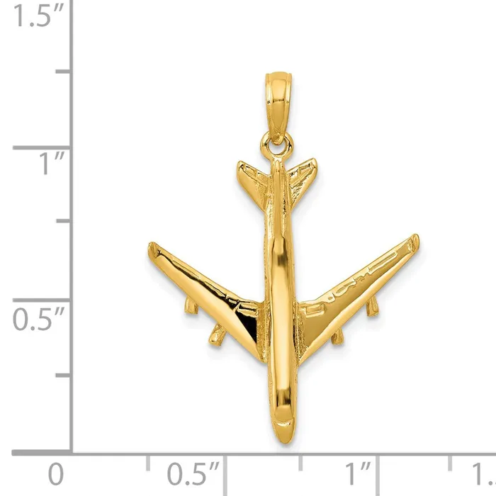 PreStyled Sets Goldia 14k Yellow Gold 3D Jet Pendant