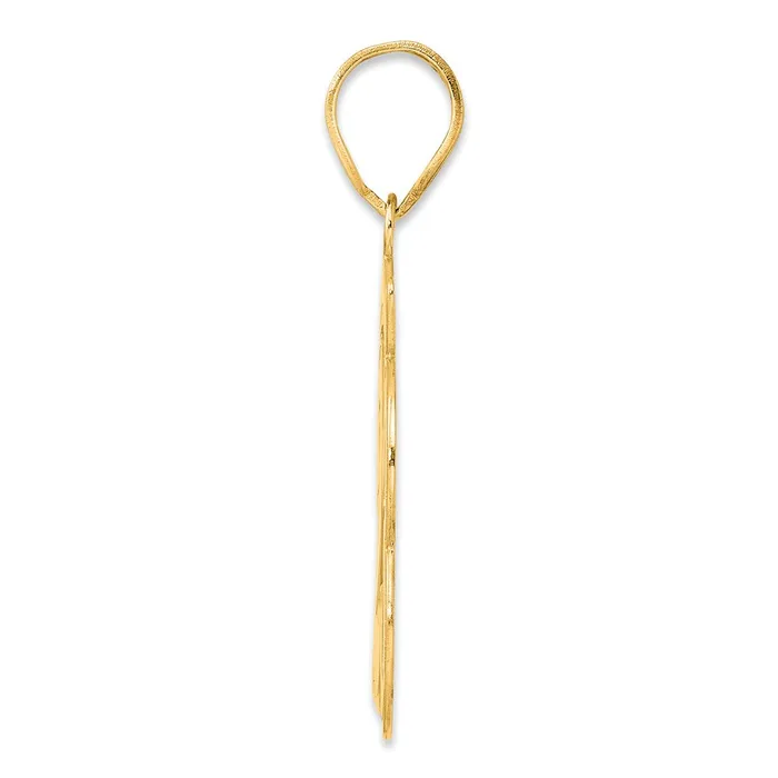PreStyled Sets Goldia 14k Yellow Gold Brushed Border Script Number 23 Pendant