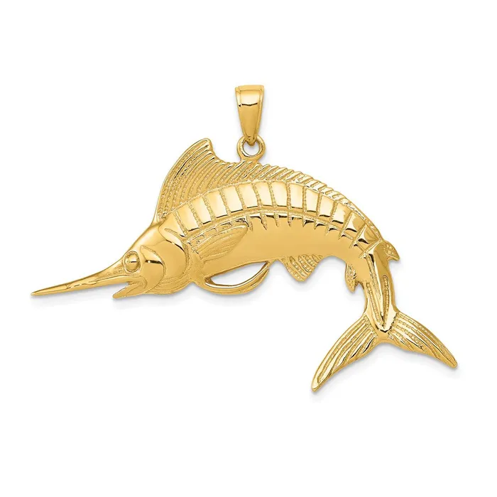 PreStyled Sets Goldia 14k Yellow Gold Marlin Pendant