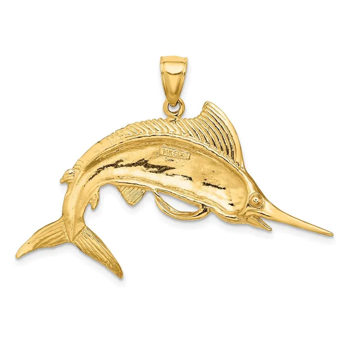 PreStyled Sets Goldia 14k Yellow Gold Marlin Pendant