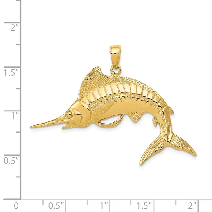 PreStyled Sets Goldia 14k Yellow Gold Marlin Pendant