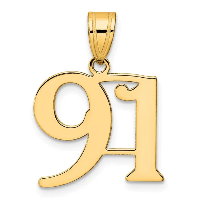 PreStyled Sets Goldia 14k Yellow Gold Polished Number 91 Pendant