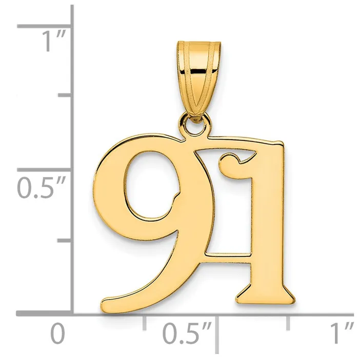 PreStyled Sets Goldia 14k Yellow Gold Polished Number 91 Pendant